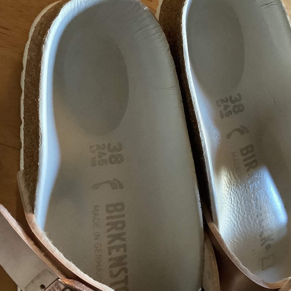 Birkenstock Kids Arizona Rose Gold Double-Buckle Sandals - Picture 2 of 6
